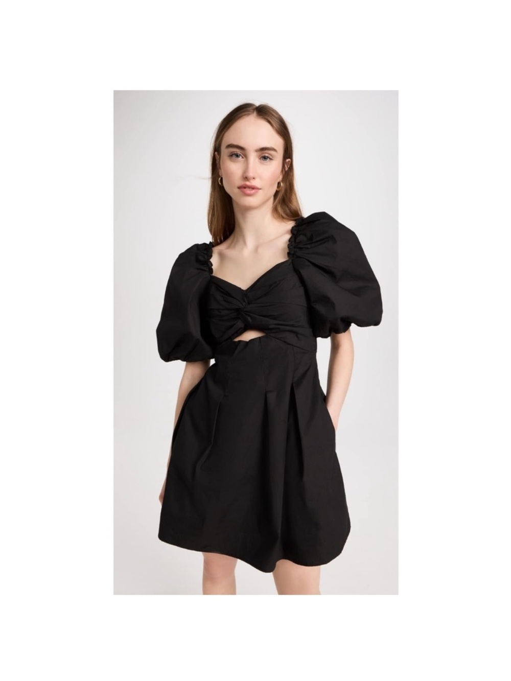 MOON RIVER Women's Puff Sleeve
Twisted Bodice Mini Dress